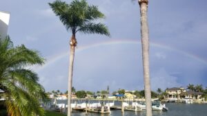 colonnades, Florida condos, rainbows over the water, rainbow in FL, Waterfront living, Ft Pierce, Florida