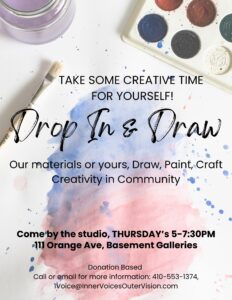 Drop In & Draw, Artmaking, Community Artmaking, Fun with Art