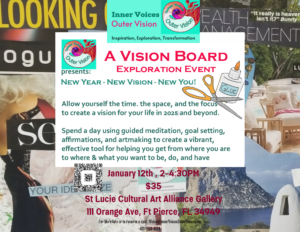 Vision Board 2025, SElf development, Vision Board Exploration, Make your own Vision Board, Ft Pierce Vision Board